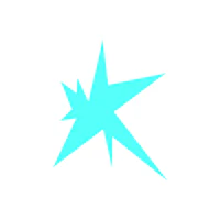 a blue star on a white background