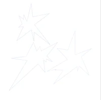 a drawing of three stars on a white background